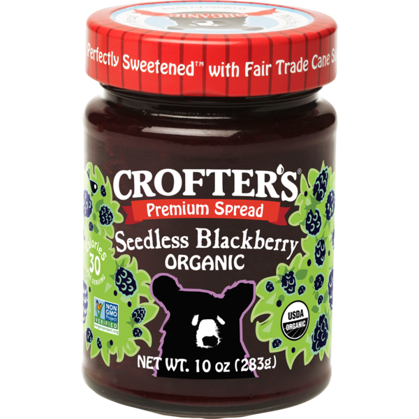 Crofters Organic Spread Premium Blackberry 10 oz., PK6 60067275006542